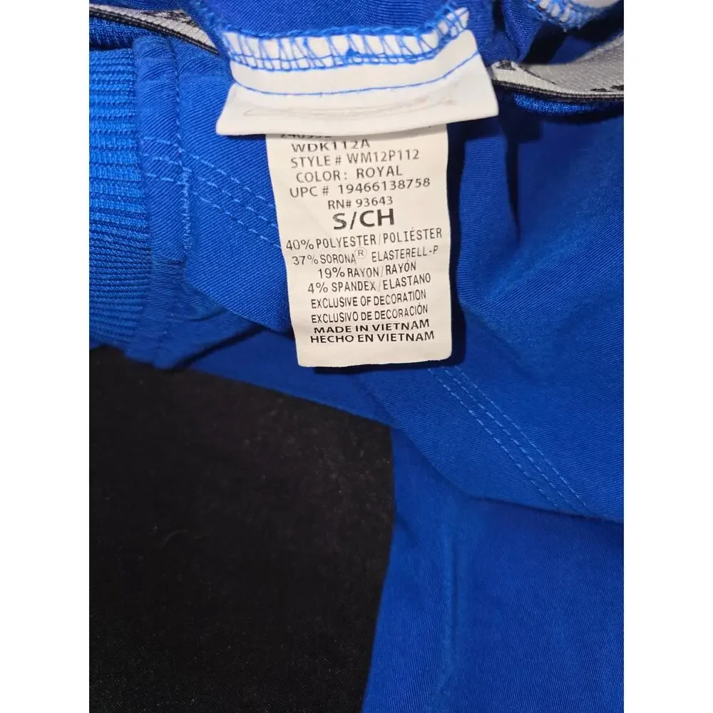 Dickies EDS Women's Royal Blue Scrub Pants Size S Stretch Jogger Zip Hem Pockets